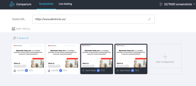 take screenshots across multiple versions of Safari browser